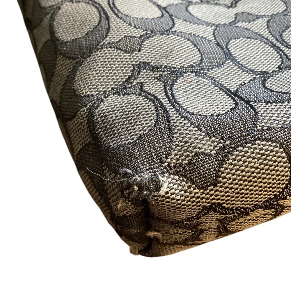 Coach Signature Coated Canvas Black File Crossbody Bag - READ DESCRIPTION - Picture 9 of 10